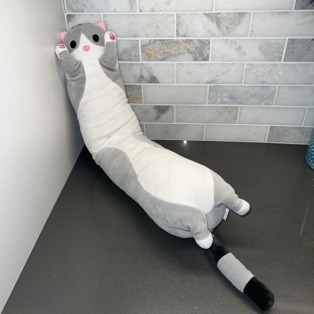Cute Long Cat Pillow Office Nap Pillow 23"